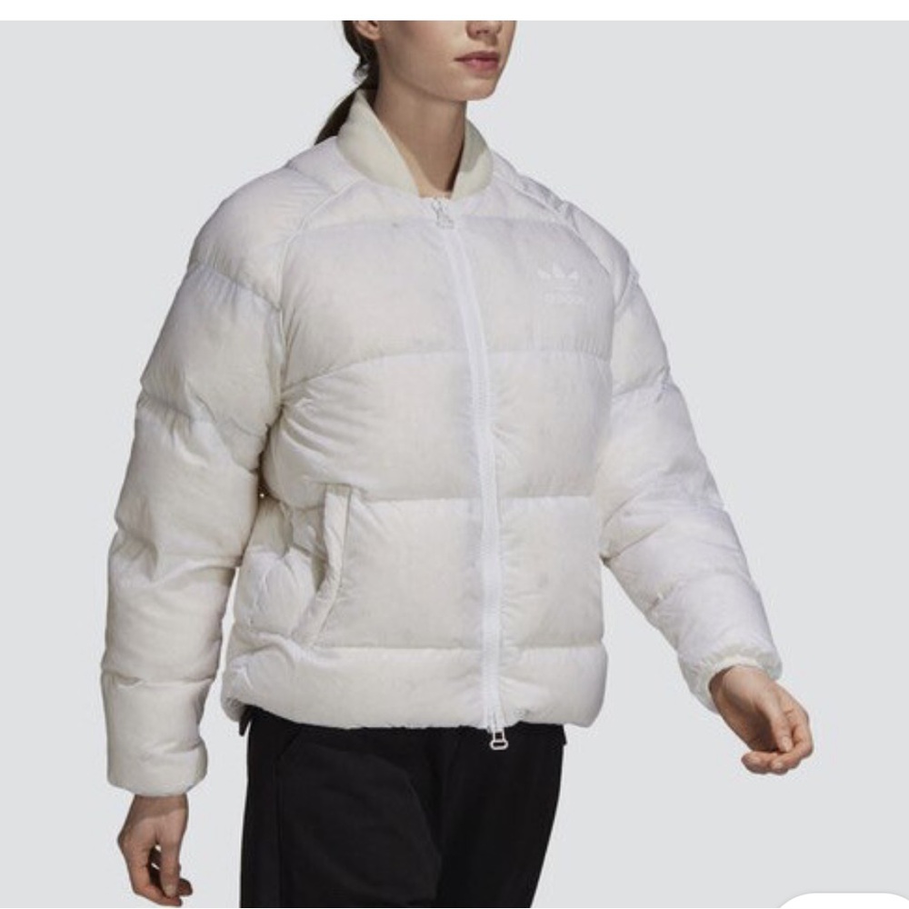 Adidas Originals SST Pure  Down Puffer Bomber Jacket Unisex Size S/M OFF White